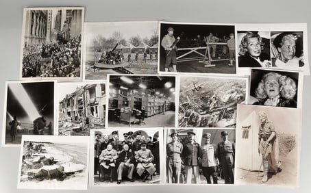 12 WWII AMERICAN PRESS PHOTOS [ALLIED AND US FORCES]