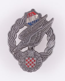 WWII CROATIAN USTASE LUFTWAFFE PARATROOPER BADGE
