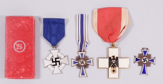4 WWII GERMAN SERVICE MEDALS