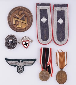 8 WWII GERMAN MEDALS AND INSIGNIA