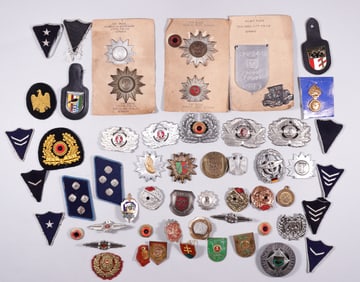 53 VINTAGE GERMAN POLICE BADGES
