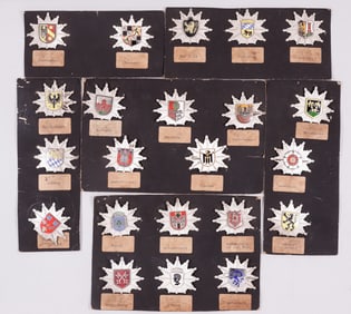 22 VINTAGE GERMAN POLICE TSCHAKO BADGES