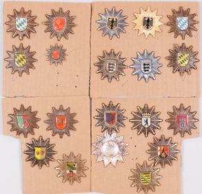 20 VINTAGE GERMAN POLICE CAP BADGES