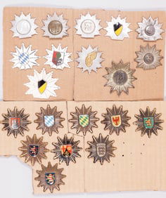 20 VINTAGE GERMAN POLICE CAP BADGES