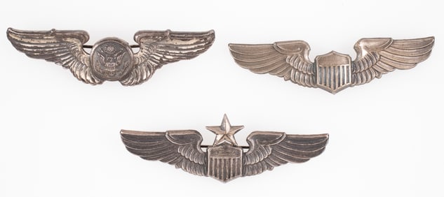 3 US AIR FORCE PILOT AND CREW WINGS