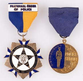 2 OBSOLETE POLICE SERVICE MEDALS