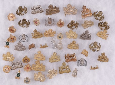 COLLECTION OF 50 RHODESIAN COLLAR BADGE INSIGNIA