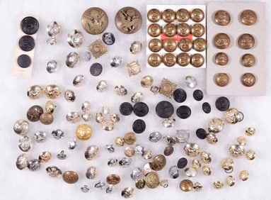 128 RHODESIAN AND AMERICAN CLOTHING BUTTONS