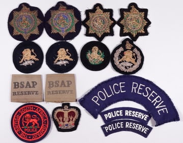 15 BRITISH SOUTH AFRICA POLICE INSIGNIA PATCHES