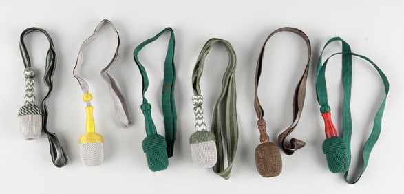 6 WWII GERMAN PORTAPEE KNOTS