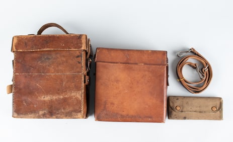 3 WWII GERMAN LEATHER MEDKITS