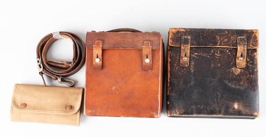 2 WWII GERMAN LEATHER MEDKITS