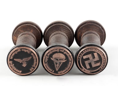 3 WWII GERMAN WOODEN HANDSTAMPS
