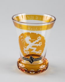 EIN VOLK EIN REICH EIN FUHRER SUDETENLAND PATRIOTIC GLASS