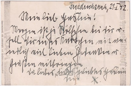 HEINRICH HIMMLER LOVE LETTER