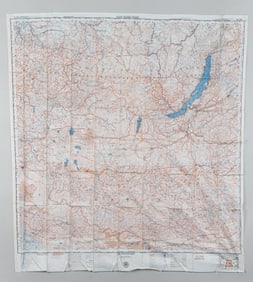 2 KOREAN WAR ERA USAF SILK ESCAPE MAPS