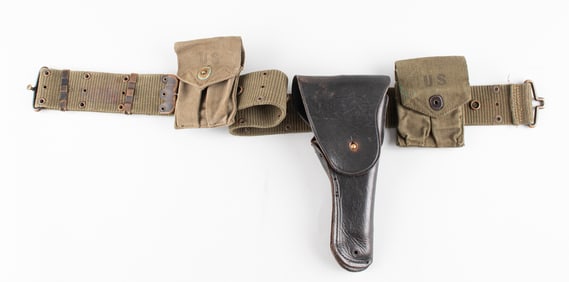 KOREAN WAR ERA BELT W/ BUCHEIMER 45 HOLSTER