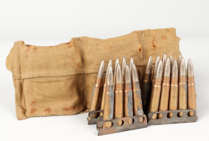 BRITISH 303 ENFIELD BANDOLIER W/ AMMO