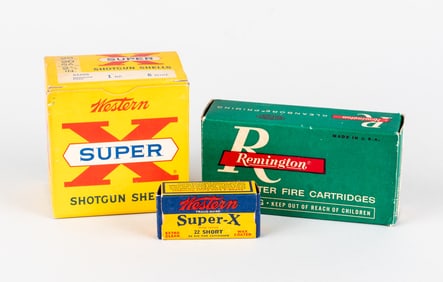 REMINGTON AND WESTERN AMMO W/ BOXES