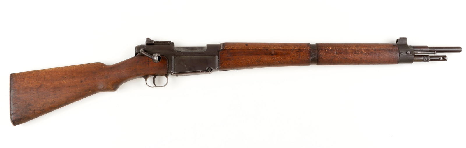 RARE MAS-36 LG48 FRENCH BOLT-ACTION RIFLE: Rare Mas-36 LG-48 bolt-action rifle, chambered in 7.5mm French. Marked on the left side of the receiver 'MAS MLE 1936 - FG99904.' Serial number marked on the side of the receiver, the back of the stoc
