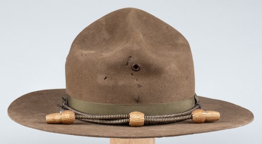 ORIGINAL WWI U.S. ARMY CAMPAIGN HAT M1911 W/ OFFICER'S CORD