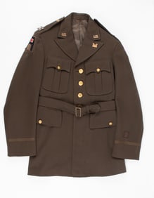 WWII US ARMY NAMED TUNIC FRANK R. HAYES