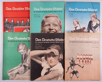 6 WWII HITLER YOUTH BDM GIRLS MAGAZINES