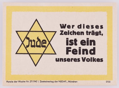 THIS SYMBOL IS AN ENEMY PAROLE DER WOCHE JEWISH PROPAGANDA