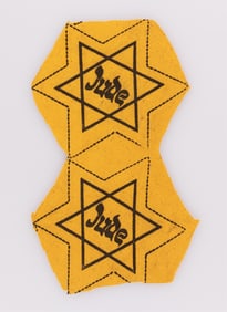 2 JUDE JEWISH YELLOW STAR OF DAVIDS