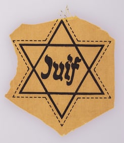FRENCH YELLOW JUIF JEWISH STAR OF DAVID