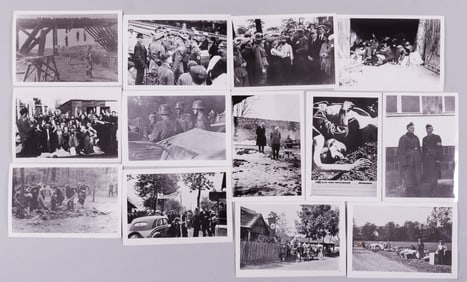 13 PHOTOGRAPHS OF HOLOCAUST NAZI ATROCITIES