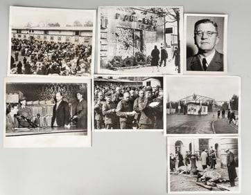 SEVEN WWII CONCENTRATION CAMP PHOTOGRAPHS