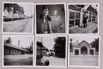 6 WWII DACHAU CONCENTRATION CAMP PHOTOGRAPHS