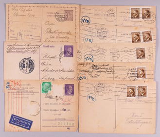 EIGHT POSTCARDS KZ THERESIENSTADT / LITZMANNSTADT GHETTO