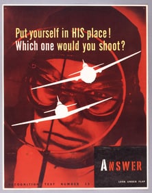 WWII PLANE RECOGNITION TEST POSTER WHICH WOULD YOU SHOOT