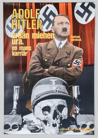 FINNISH ANTI-HITLER MOVIE POSTER [ADOLF HITLER - ONE MAN'S CAREER]
