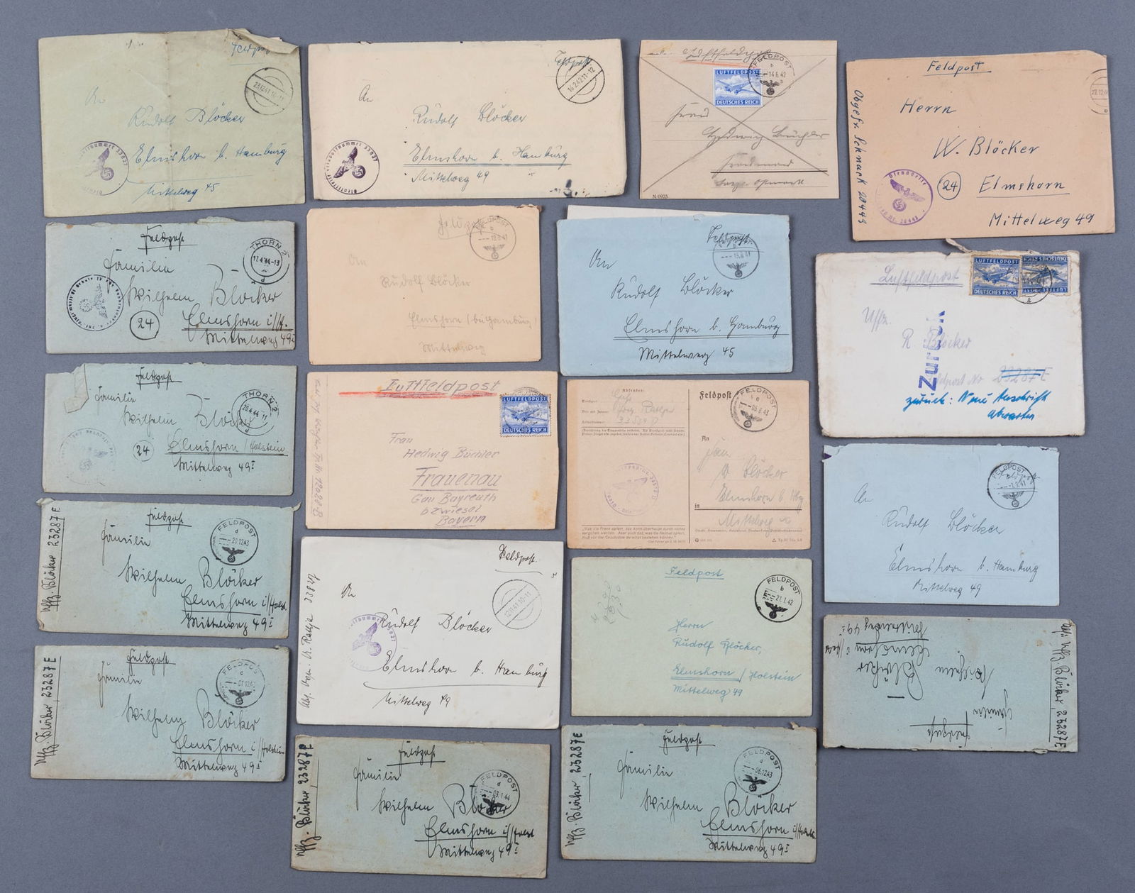 19 WWII GERMAN FELDPOST LETTERS (1 of 1)