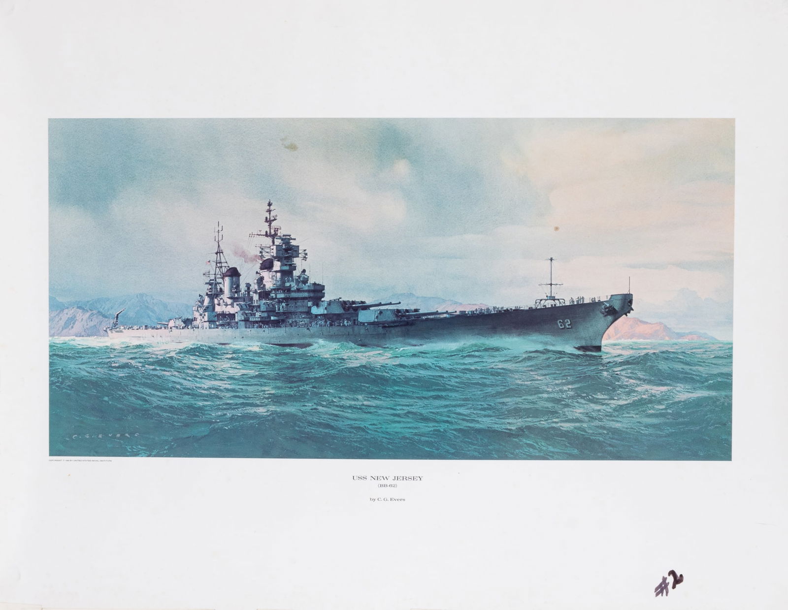 USS NEW JERSEY 1969 POSTER (1 of 1)