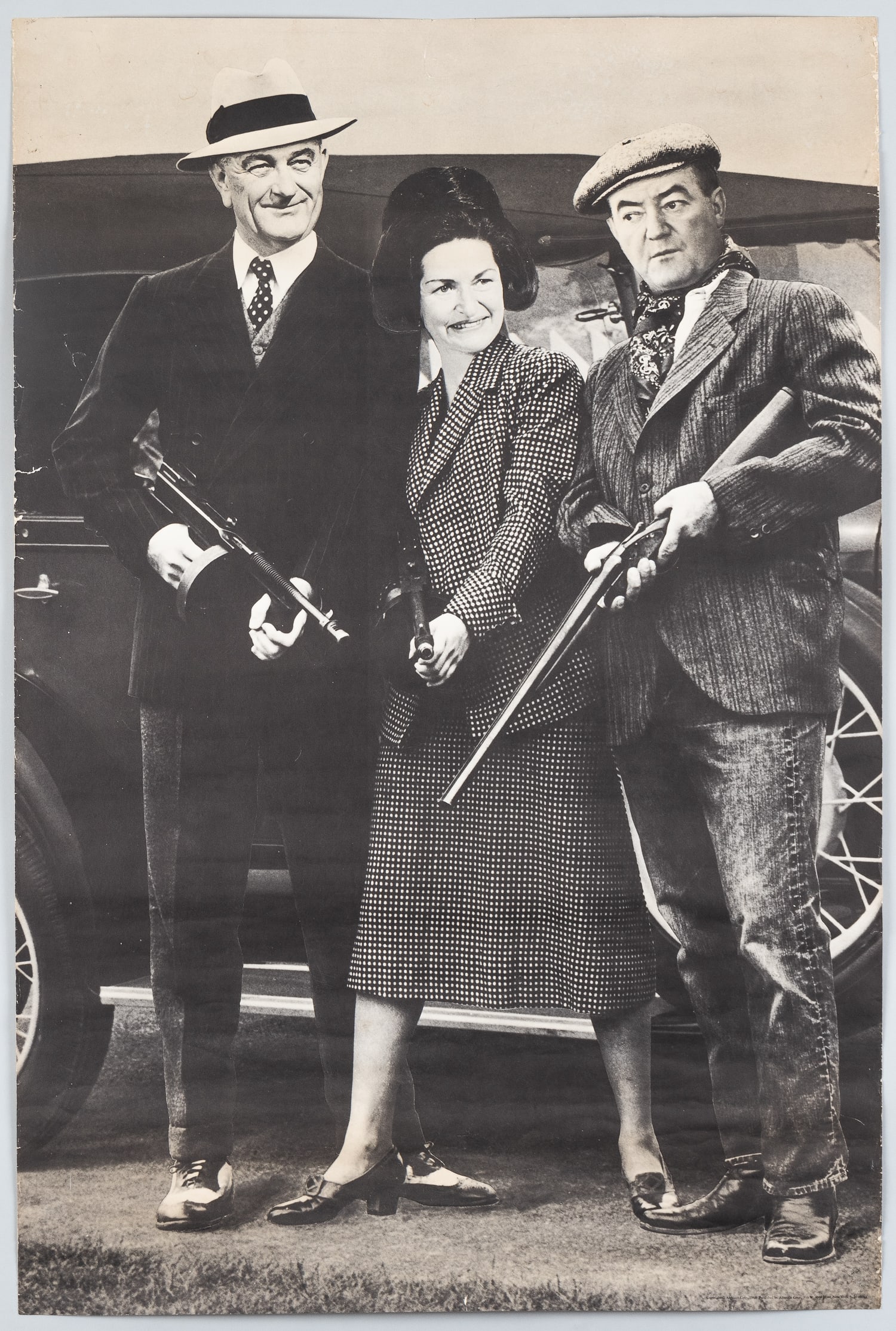 1968 LYNDON JOHNSON - LADY BIRD - HUBERT HUMPHREY PROTEST POSTER (1 of 1)