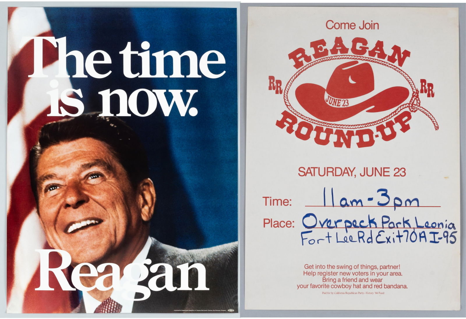 2 RONALD REAGAN POLITICAL POSTERS (1 of 3)