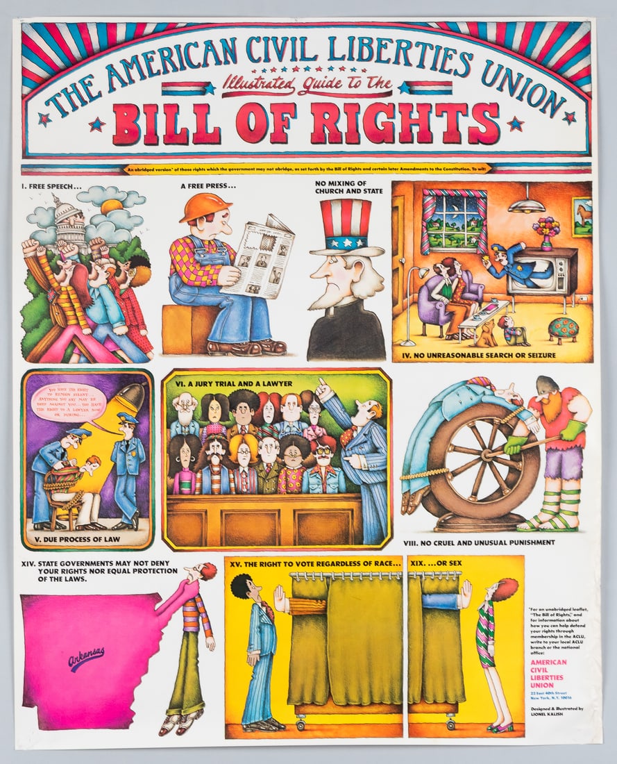 AMERICAN BILL OF RIGHTS POSTER LIONEL KALISH (1 of 1)