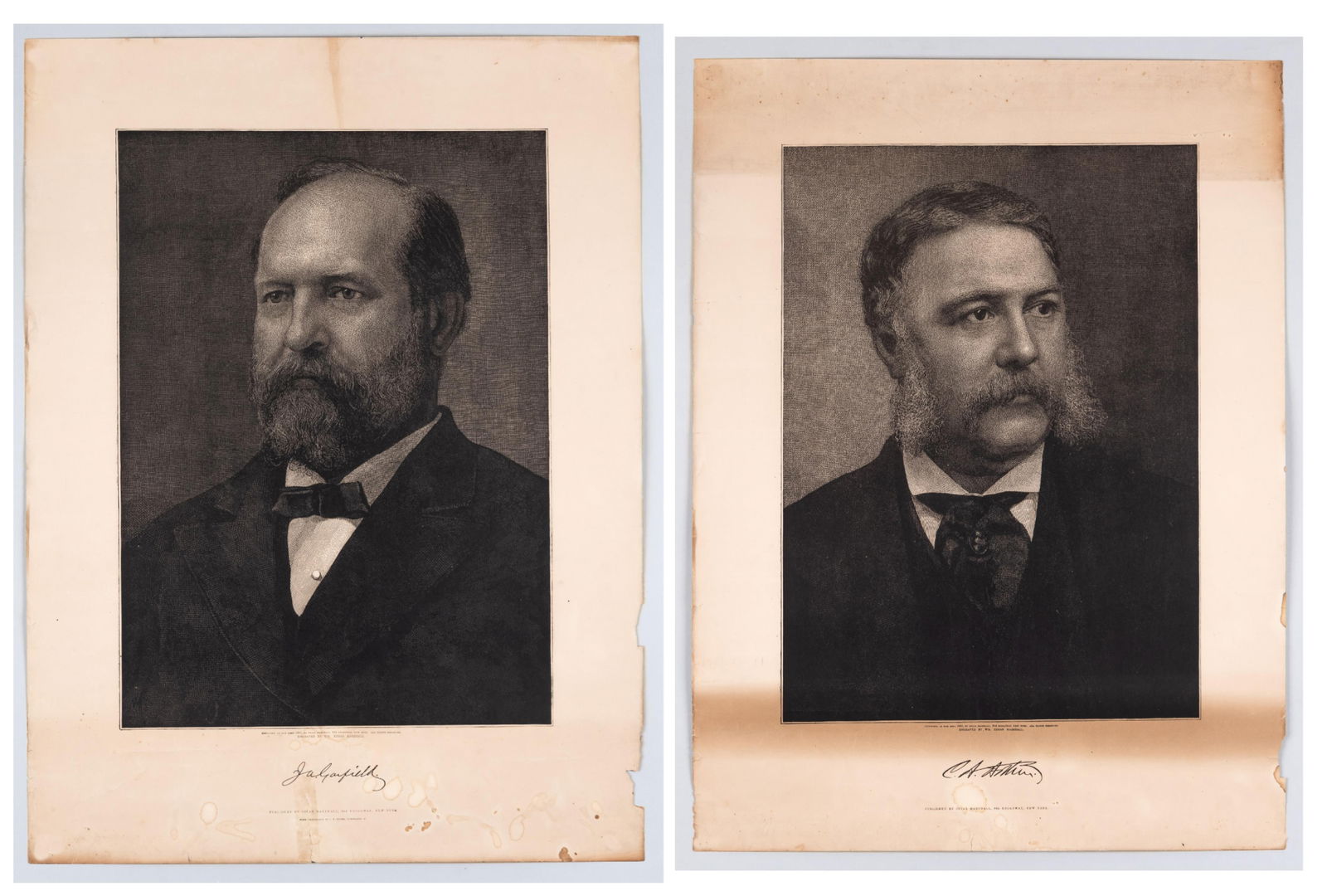 GARFIELD AND ARTHUR 1880 CAMPAIGN ENGRAVINGS (1 of 3)