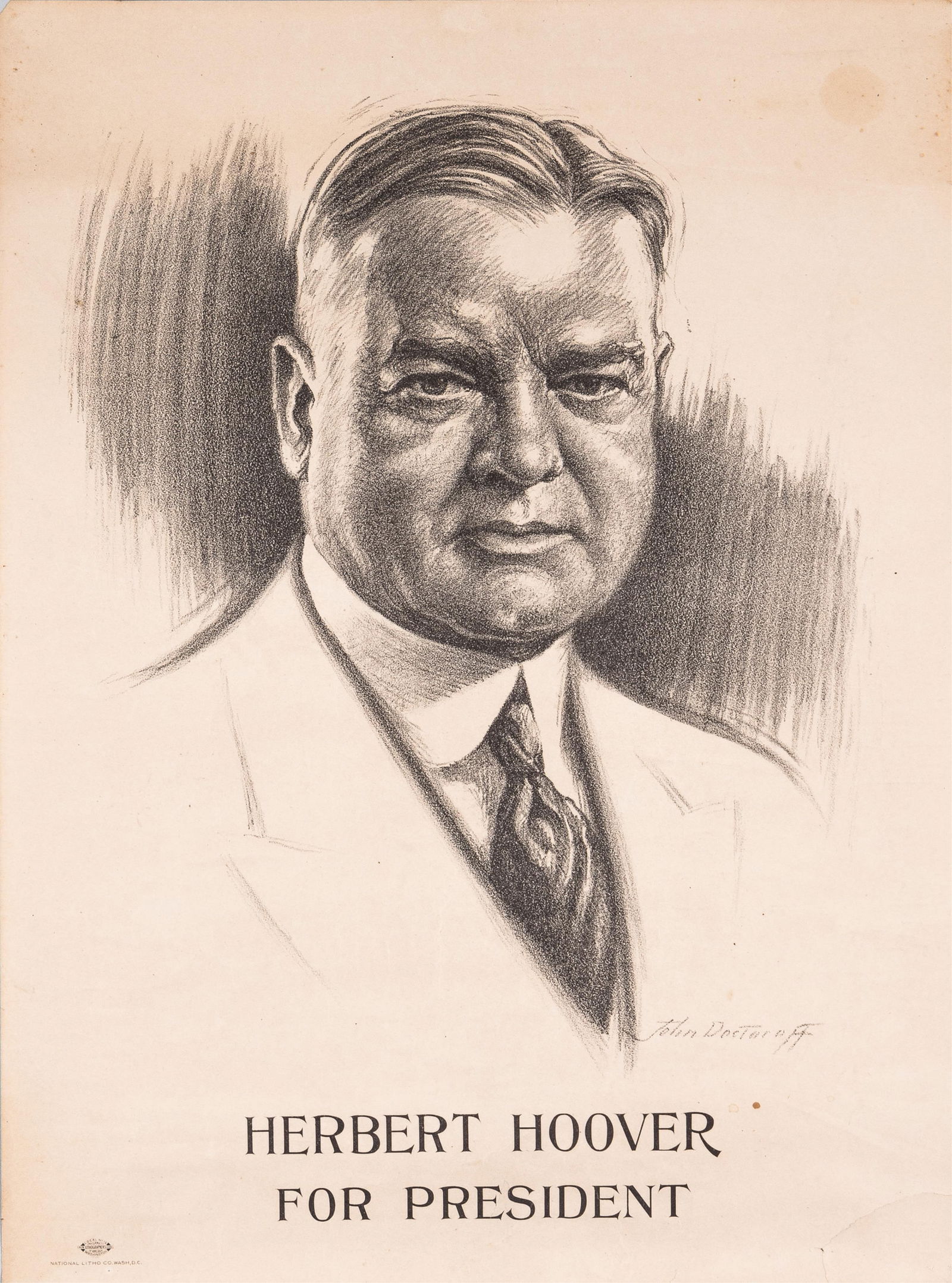 HERBERT HOOVER 1928 PRESIDENTIAL CAMPAIGN POSTER (1 of 1)