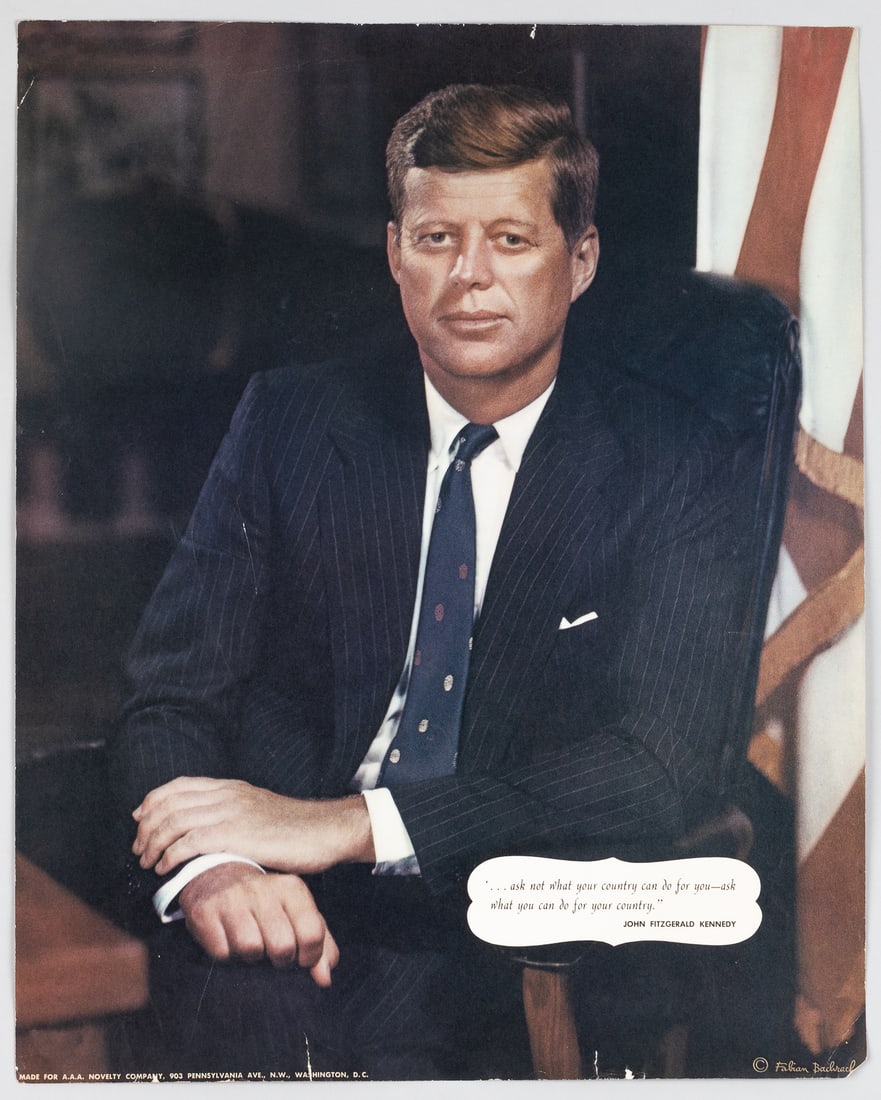 JOHN F. KENNEDY INAUGURAL PORTRAIT POSTER (1 of 1)