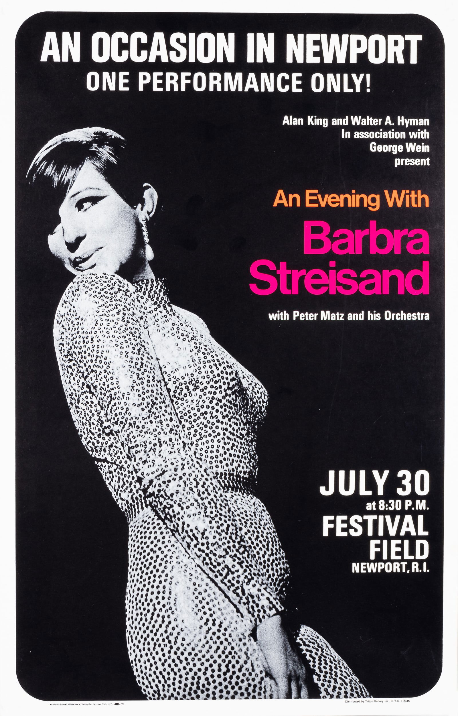 DANCIN' BROADHURST THEATRE & BARBRA STREISAND WINDOW CARD (1 of 2)