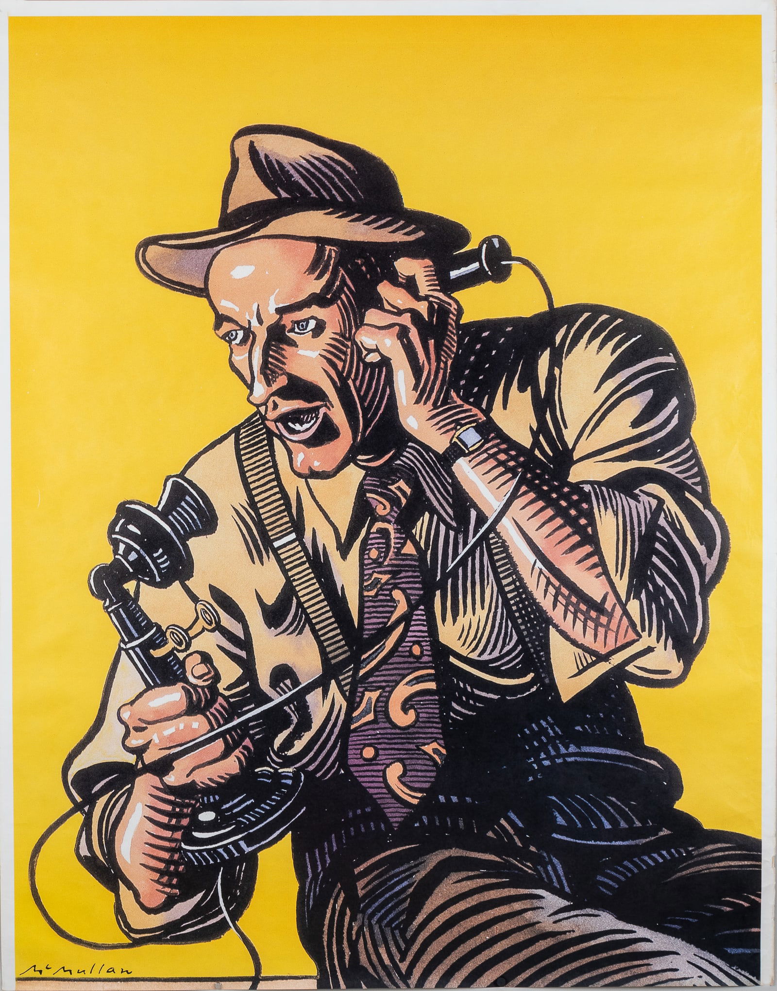 JAMES MCMULLAN 'THE FRONT PAGE' BROADWAY POSTER (1 of 1)