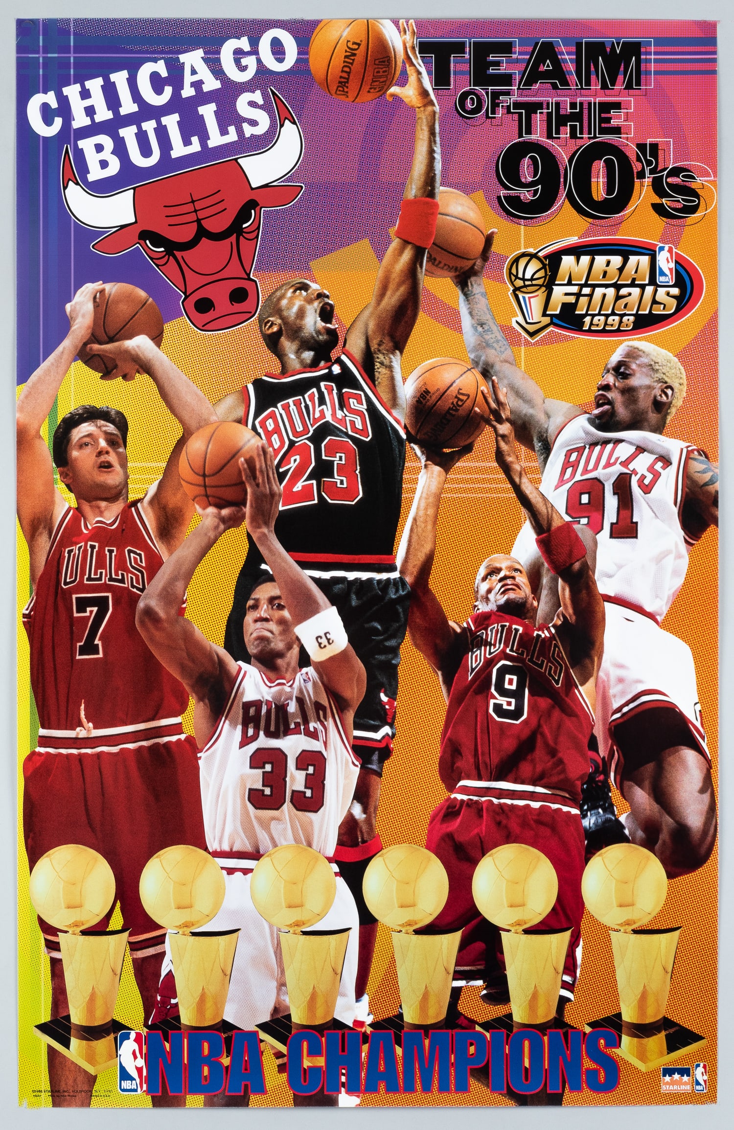 CHICAGO BULLS 1998 NBA FINALS POSTER (1 of 1)