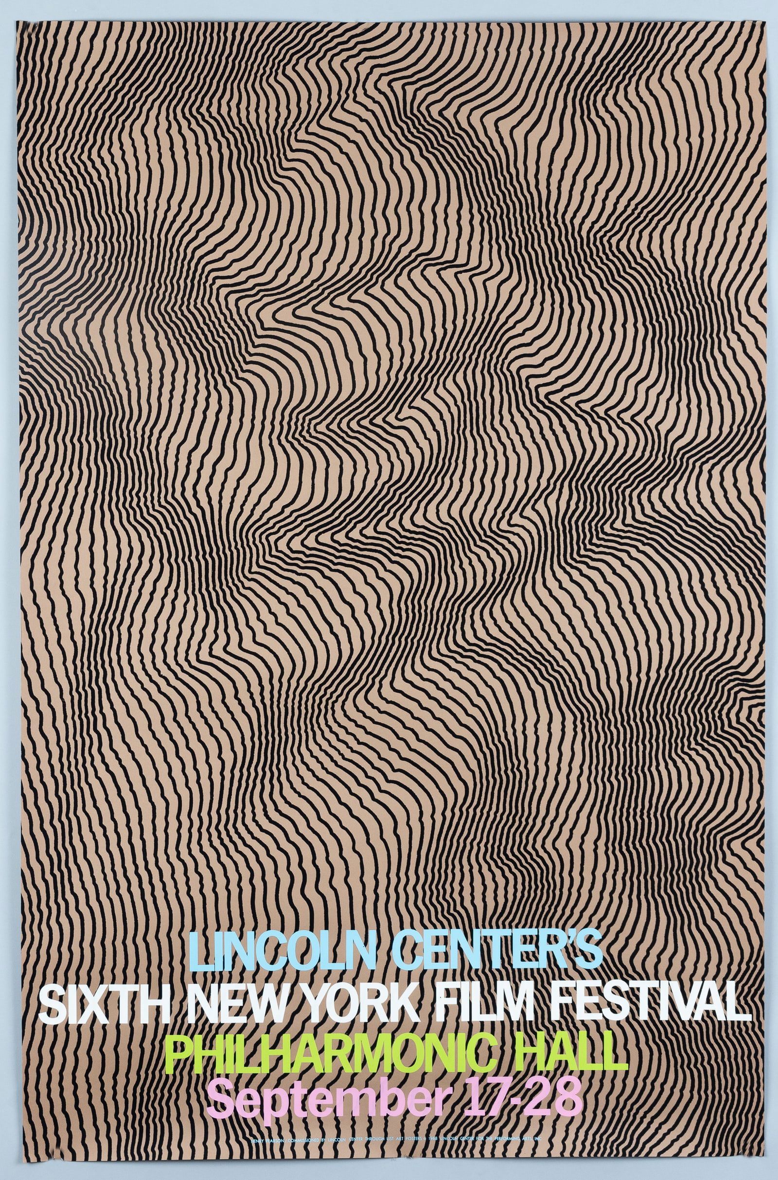 LINCOLN CENTER'S 6TH NEW YORK FILM FESTIVAL POSTER (1 of 1)