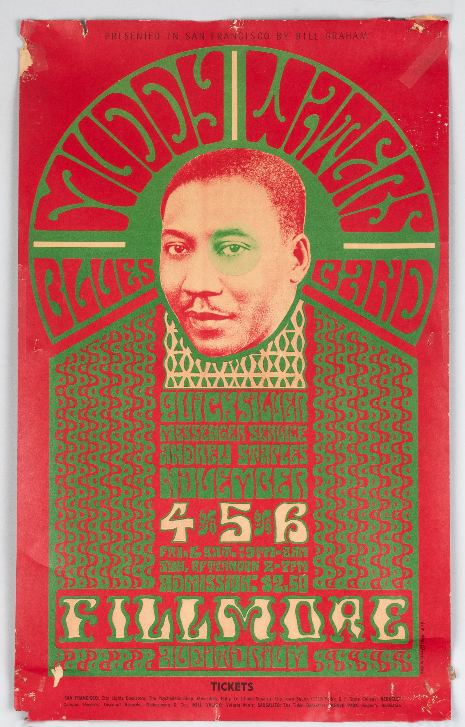 BILL GRAHAM FILMORE AUDITORIUM POSTER BG-35 MUDDY WATERS (1 of 1)