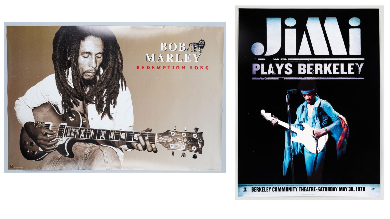 JIMI HENDRIX AND BOB MARLEY CONCERT POSTERS (1 of 3)